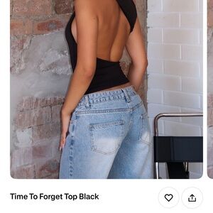 White Fox Boutique Black Asymmetrical Tank Top